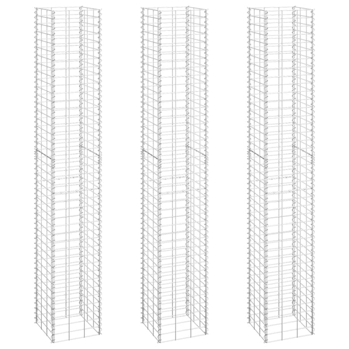 Fioriere Rialzate a Gabbione 3 pz 30x30x200 cm in Ferro cod mxl 66962