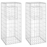 Cesti a Gabbione a Torre 2 pz 40x40x100 cm in Ferro cod mxl 64807