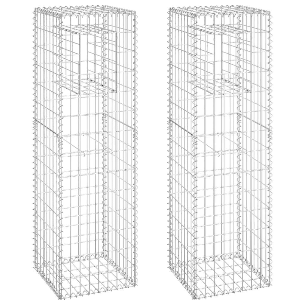 Cesti a Gabbione a Torre 2 pz 40x40x140 cm in Ferro cod mxl 59229