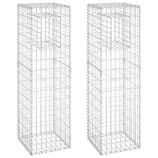 Cesti a Gabbione a Torre 2 pz 40x40x140 cm in Ferro cod mxl 59229