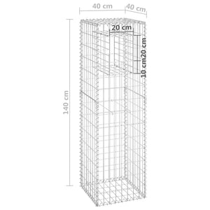 Cesti a Gabbione a Torre 2 pz 40x40x140 cm in Ferro cod mxl 59229