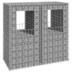 Cesti a Gabbione a Torre 2 pz 50x50x100 cm in Ferro 151269