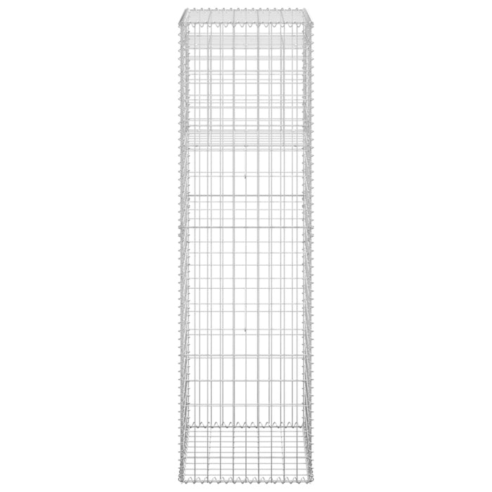 Cesto a Gabbione a Torre 50x50x180 cm in Ferro 151272