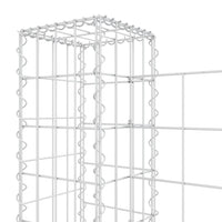 Cesto Gabbione a U con 7 Pali in Ferro 740x20x100 cm 151280