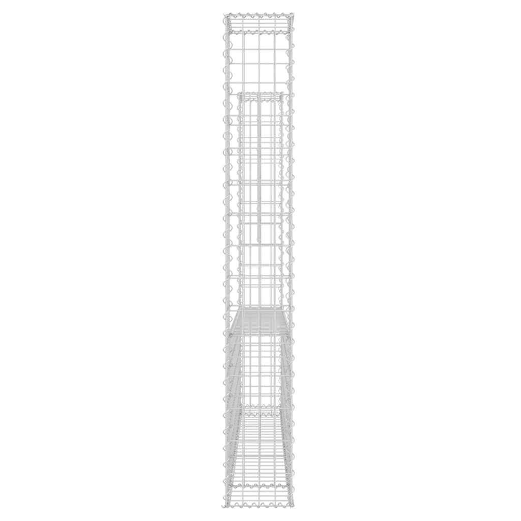 Gabbione a U con 2 Pali in Ferro 140x20x150 cm 151282