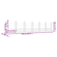 Gabbione a U con 7 Pali in Ferro 740x20x150 cm 151287