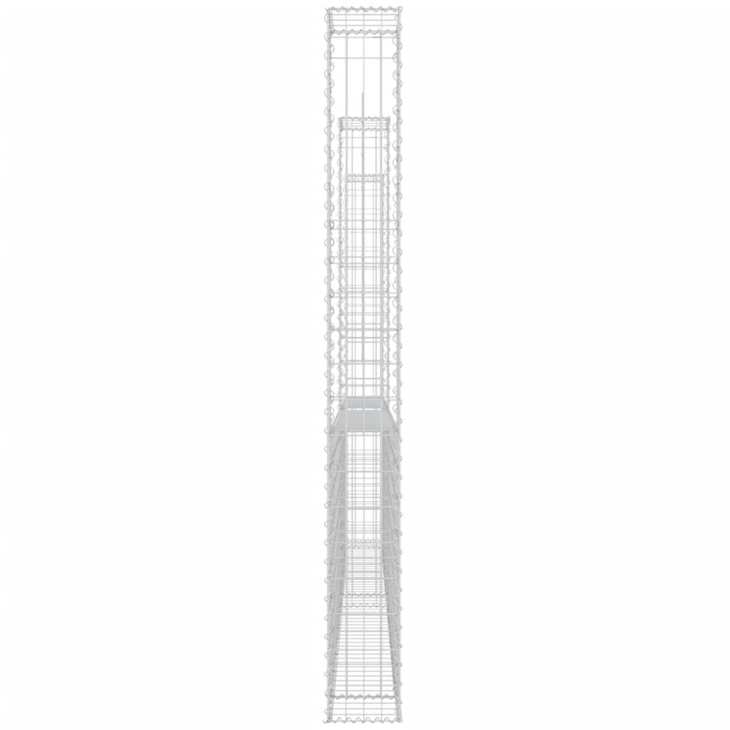 Gabbione a U con 3 Pali in Ferro 260x20x200 cm 151290