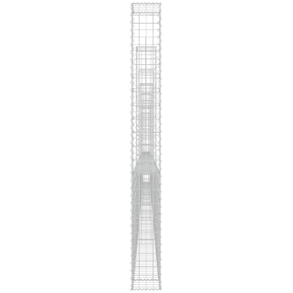 Gabbione a U con 7 Pali in Ferro 740x20x200 cm