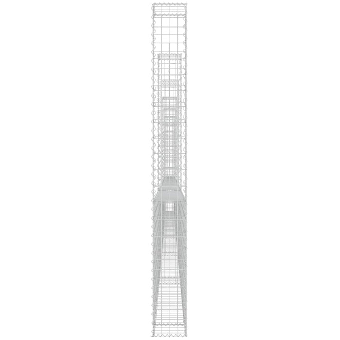 Gabbione a U con 7 Pali in Ferro 740x20x200 cm