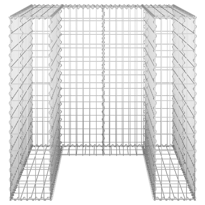 Gabbione per Bidoni in Acciaio Zincato 110x100x110 cm