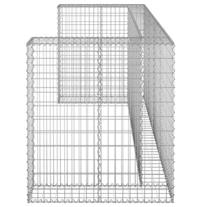 Gabbione per Bidoni in Acciaio Zincato 254x100x110 cm