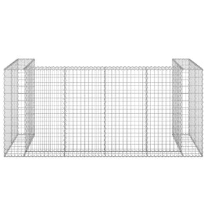 Gabbione per Bidoni in Acciaio Zincato 254x100x110 cm