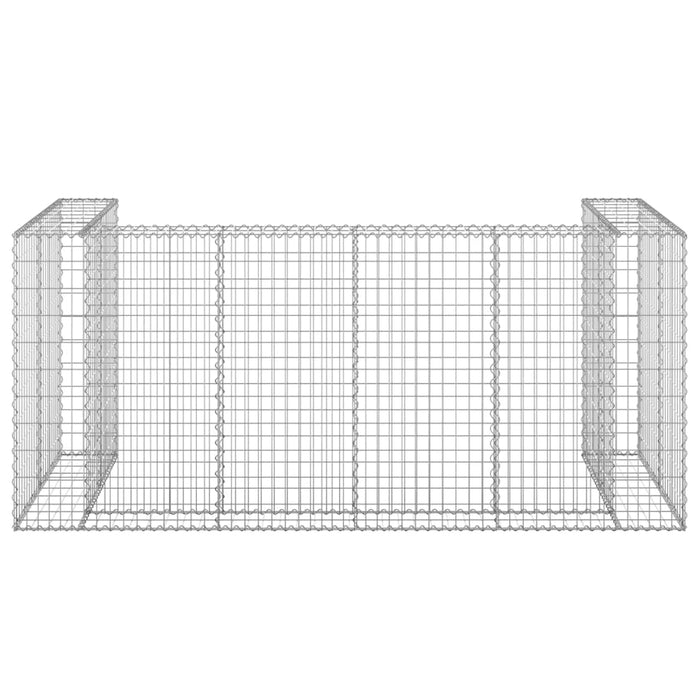 Gabbione per Bidoni in Acciaio Zincato 254x100x110 cm