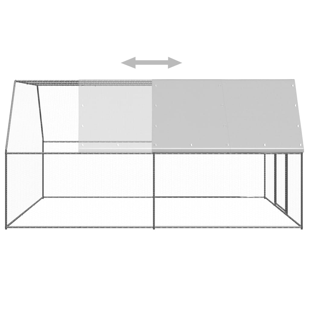 Gabbia per Polli Pollaio da Esterno 3x4x2 m in Acciaio Zincato cod mxl 53997