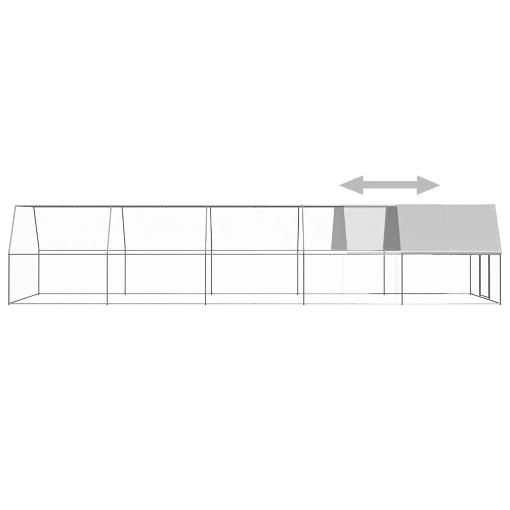 Gabbia per Polli Pollaio da Esterno 3x10x2 m in Acciaio Zincato cod mxl 53264