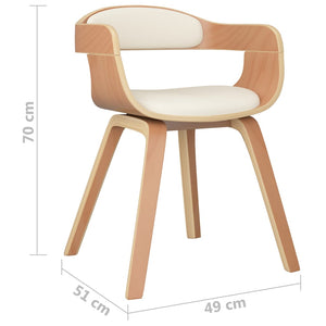 Sedie da Pranzo 2 pz in Legno Curvato e Similpelle 3092380