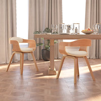 Sedie da Pranzo 2 pz in Legno Curvato e Similpelle 3092380