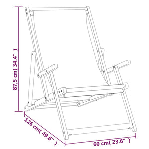 Sdraio Pieghevole da Spiaggia in Legno Massello di Teak Crema 317696