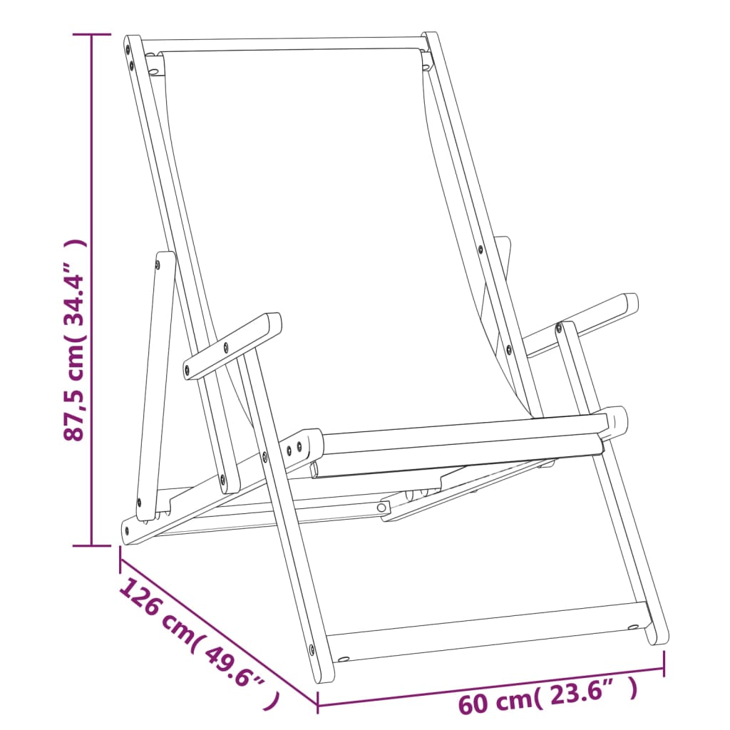 Sdraio Pieghevole da Spiaggia in Legno Massello di Teak Grigio cod mxl 13943