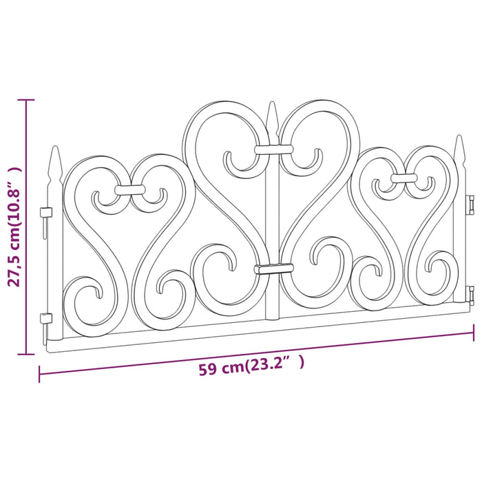 Bordi per Prato 17 pz Neri 10 m in PP cod mxl 18395