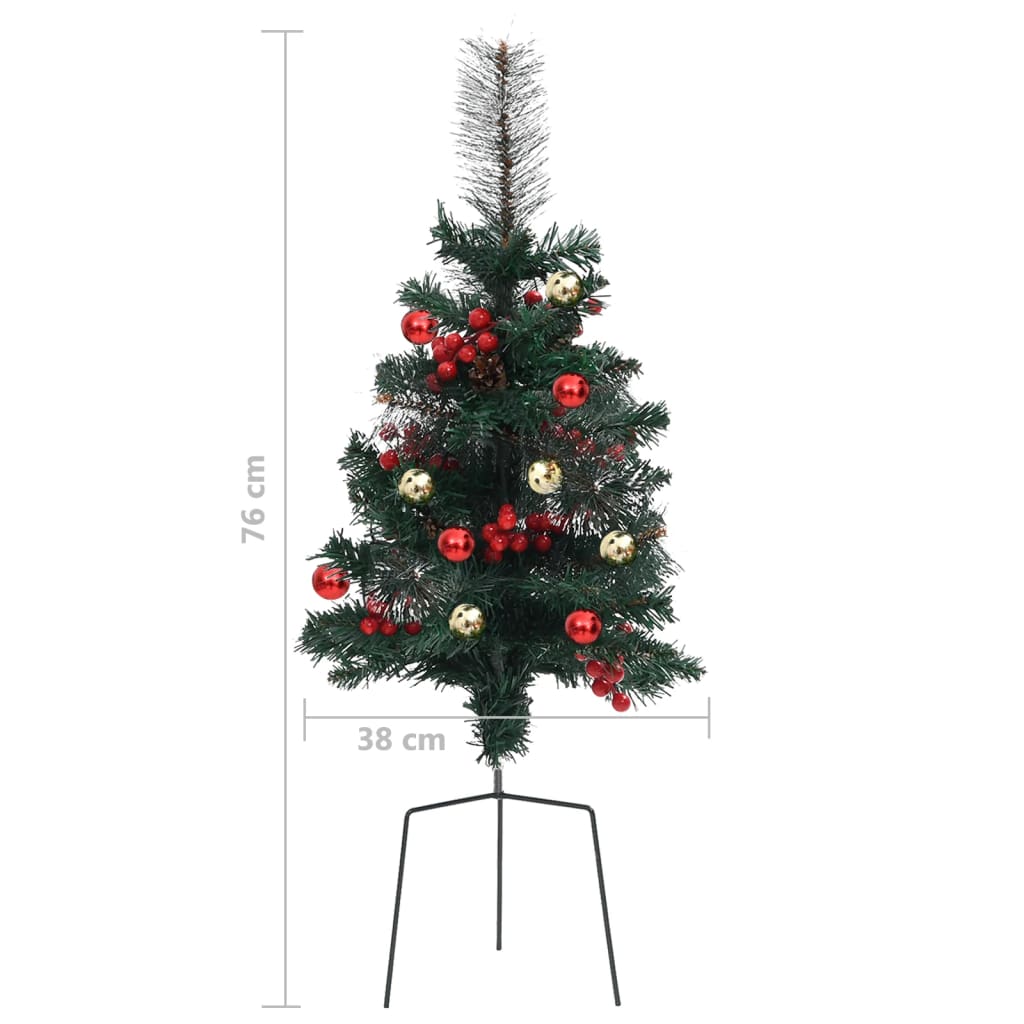 Alberi di Natale Artificiali per Viali 2 pz 76 cm in PVC