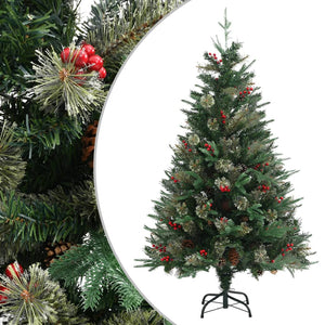 Albero di Natale con Pigne Verde 120 cm in PVC e PE cod mxl 19945