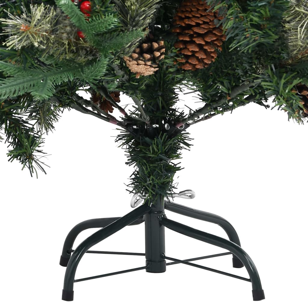 Albero di Natale con Pigne Verde 225 cm in PVC e PE