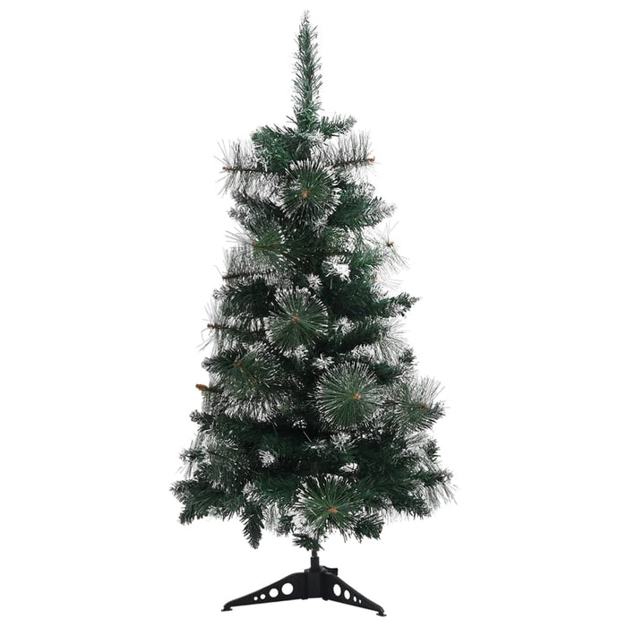 Albero di Natale Artificiale Supporto Verde e Bianco 90 cm PVC