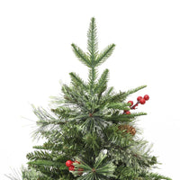 Albero di Natale Preilluminato con Pigne Verde 120 cm PVC e PE 3094555