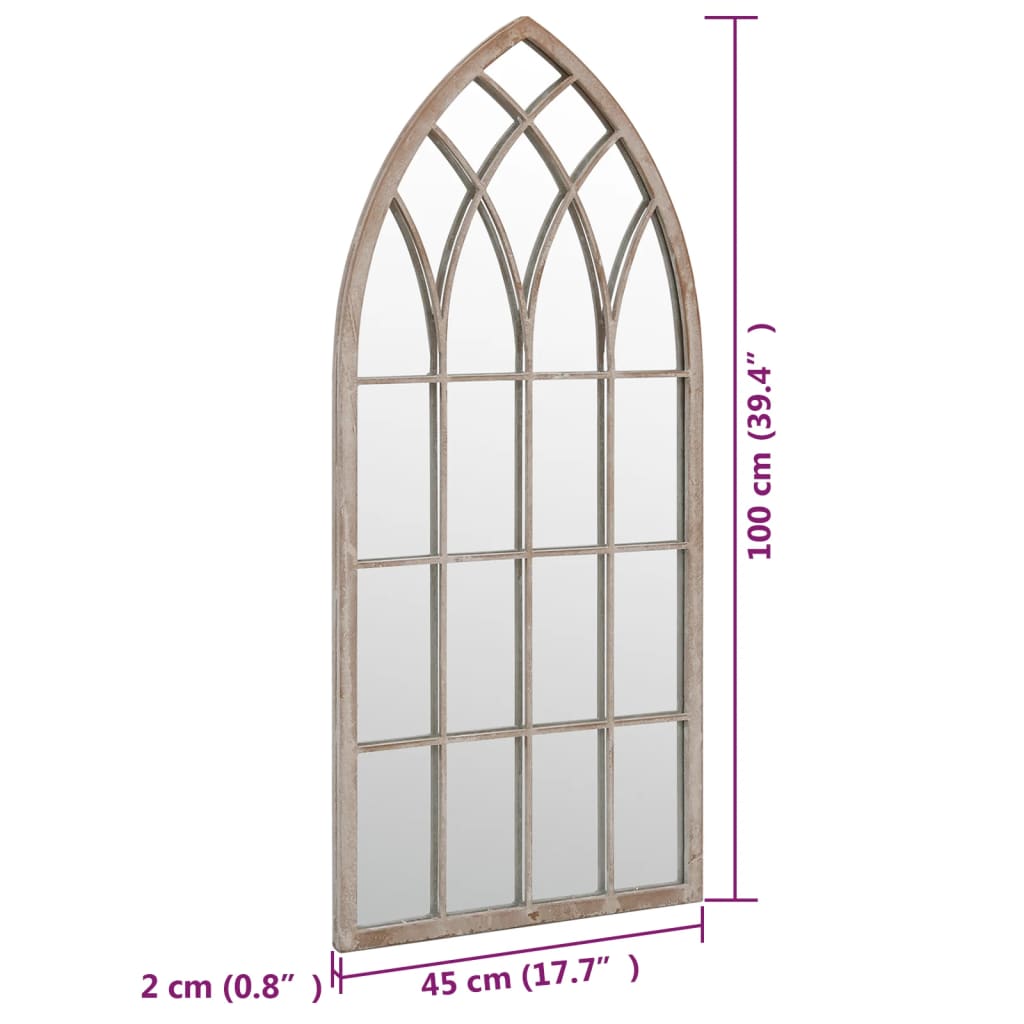 Specchio da Giardino Sabbia 100x45 cm in Ferro per Uso Esterno cod mxl 71145