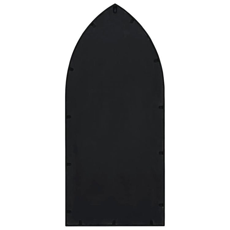 Specchio da Giardino Nero 100x45 cm in Ferro per Uso Esterno 318342