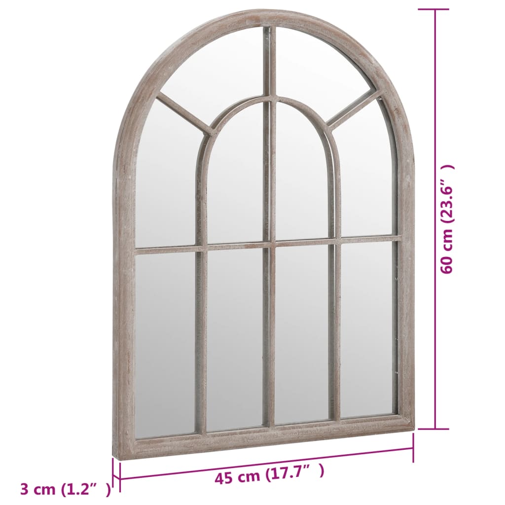 Specchio da Giardino Sabbia 60x45 cm in Ferro per Uso Esterno 318345