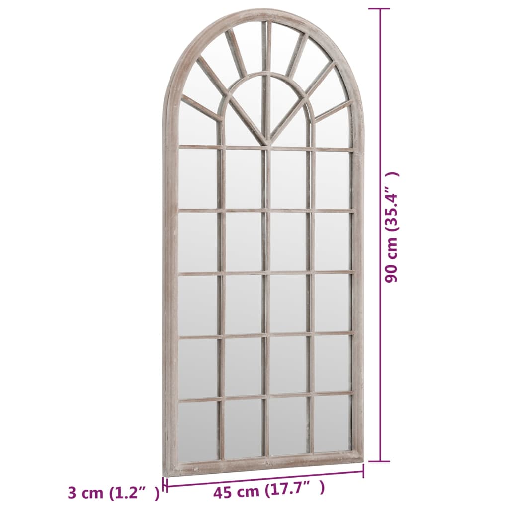 Specchio da Giardino Sabbia 90x45 cm in Ferro per Uso Esterno 318347