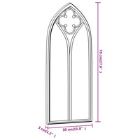 Specchio da Giardino Sabbia 70x30 cm in Ferro per Uso Esterno 318351