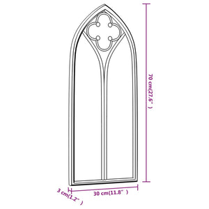 Specchio da Giardino Sabbia 70x30 cm in Ferro per Uso Esterno 318351