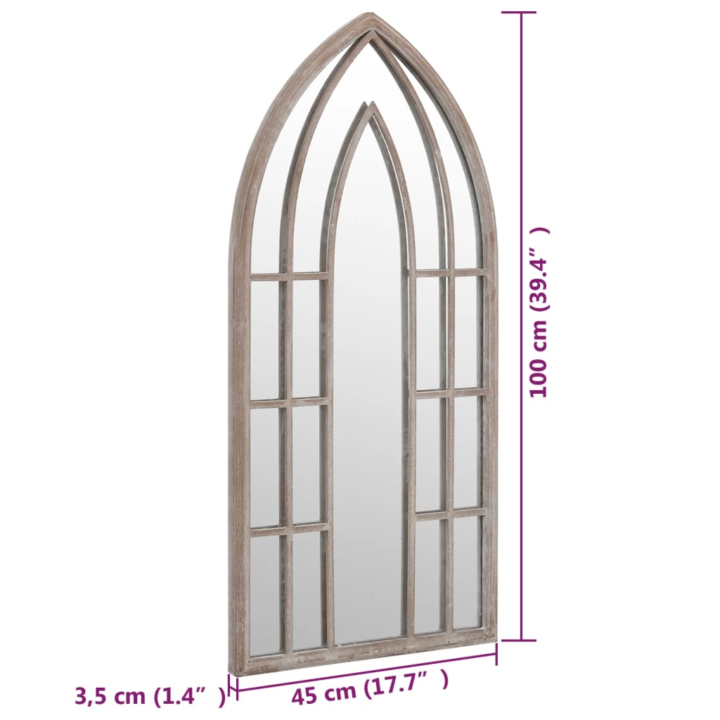 Specchio da Giardino Sabbia 100x45 cm in Ferro per Uso Esterno cod mxl 67465