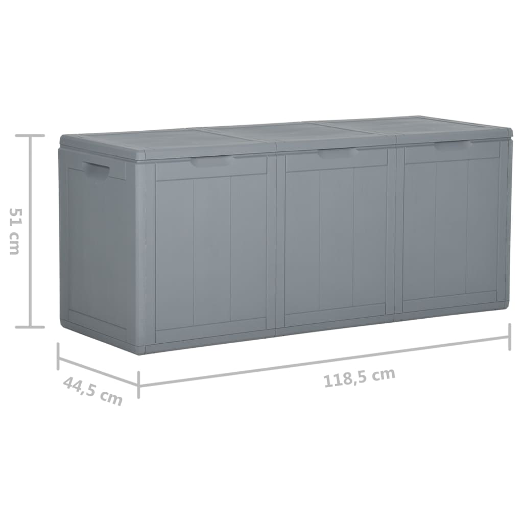 Baule da Giardino 270 L Grigio in Rattan PP 151235