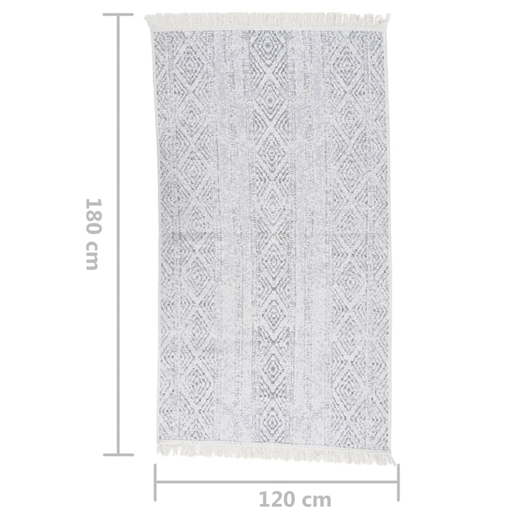 Tappeto Grigio Chiaro 120x180 cm in Cotone 340084