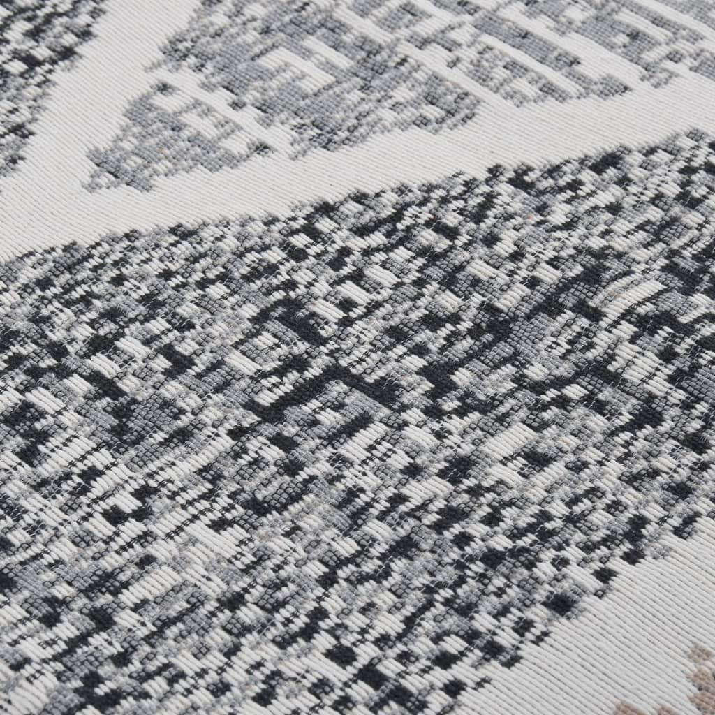 Tappeto Nero e Grigio 120x180 cm in Cotone 340090