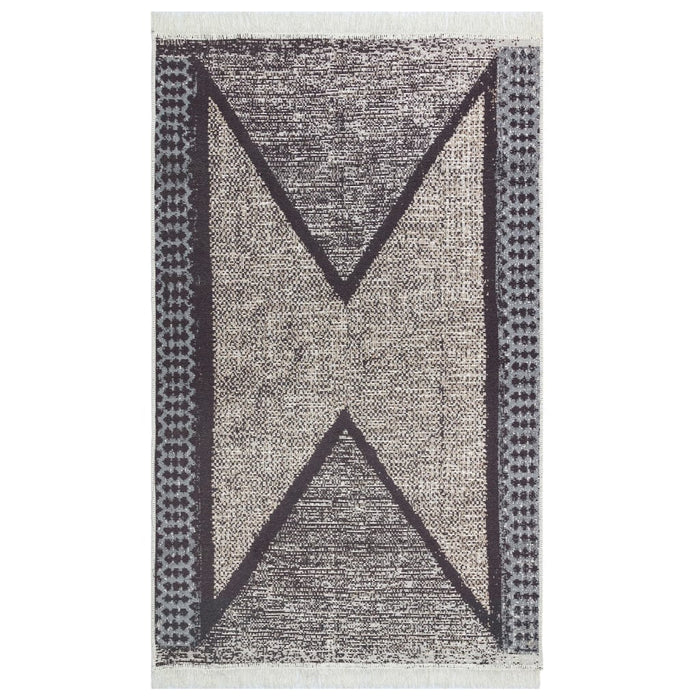 Tappeto Nero e Grigio 160x230 cm in Cotone cod mxl 65548