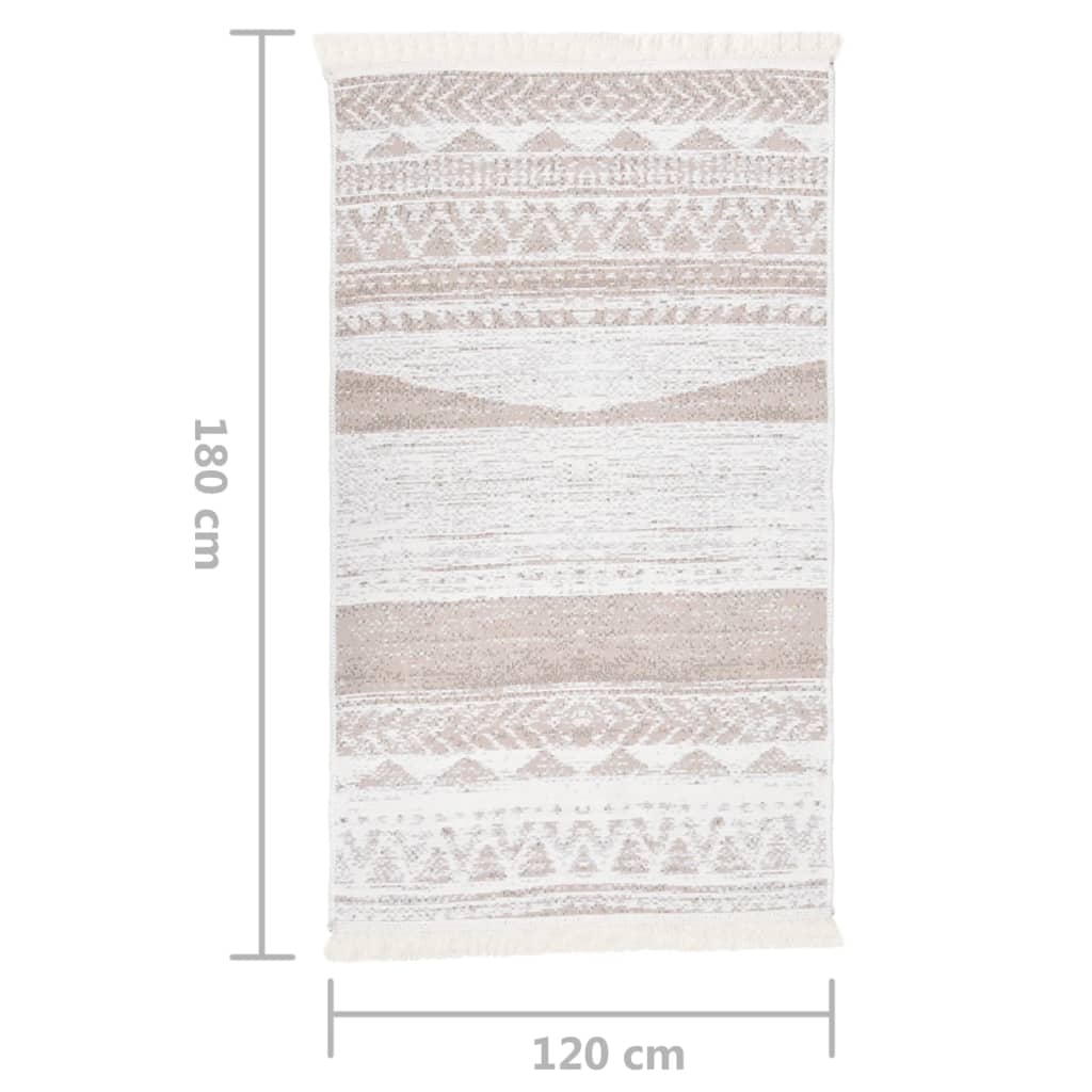 Tappeto Beige 120x180 cm in Cotone 340114