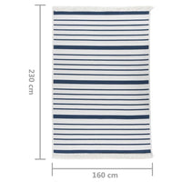 Tappeto Blu Marino 160x230 cm in Cotone cod mxl 65560