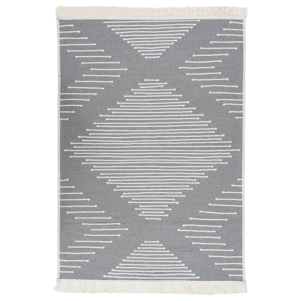 Tappeto Grigio Scuro 160x230 cm in Cotone 340133