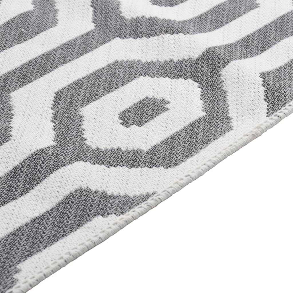 Tappeto Grigio 80x150 cm in Cotone 340134