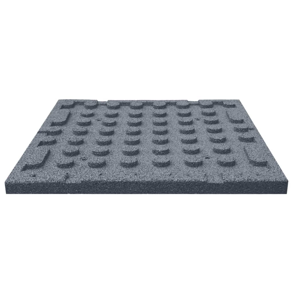 Piastrelle Anticaduta 6 pz in Gomma 50x50x3 cm Grigio cod mxl 40297