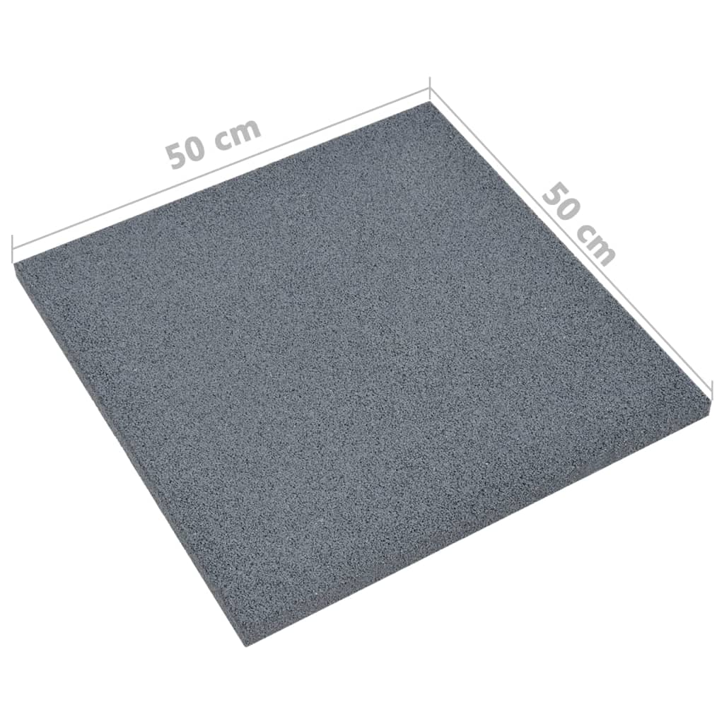 Piastrelle Anticaduta 6 pz in Gomma 50x50x3 cm Grigio cod mxl 40297