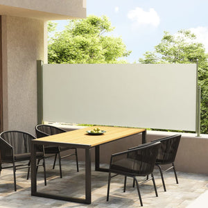 Tenda Laterale Retrattile per Patio 117x300 cm Crema 317827