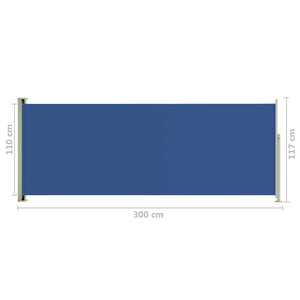 Tenda Laterale Retrattile per Patio 117x300 cm Blu cod mxl 8745