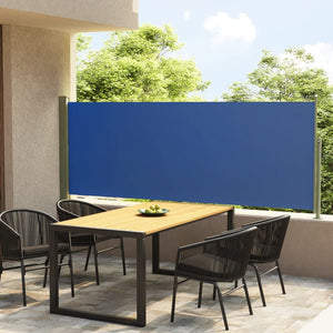 Tenda Laterale Retrattile per Patio 117x300 cm Blu 317830