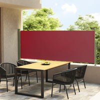 Tenda Laterale Retrattile per Patio 117x300 cm Rossa 317831